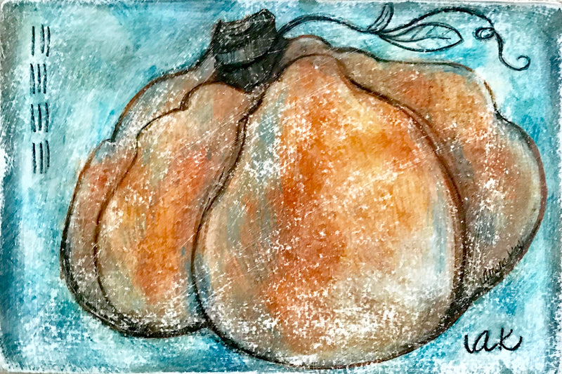 “Pumpkin 1” Mixed Media Artwork - PRIVATE COLLECTION