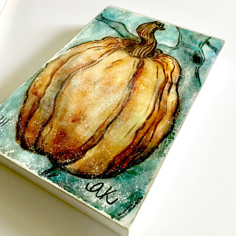 “Pumpkin 2” Mixed Media Artwork - PRIVATE COLLECTION