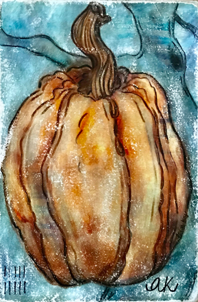 “Pumpkin 2” Mixed Media Artwork - PRIVATE COLLECTION